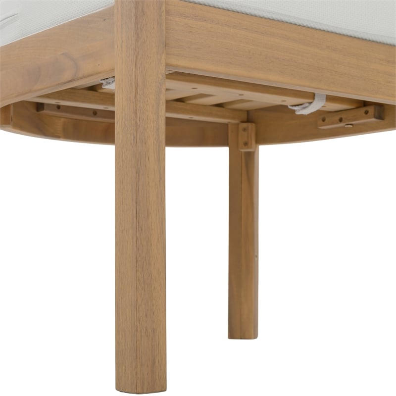 Safavieh Kento Wood Dining Chair Set of 2 in Oak / Ivory