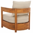 Safavieh Kento Wood Armchair Set of 2 in Natural / Taupe