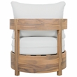 Safavieh Kento Wood Armchair Set of 2  in Oak / Ivory