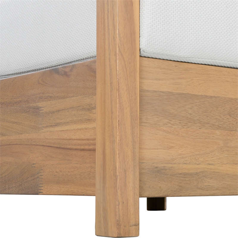Safavieh Kento Wood Armchair Set of 2  in Oak / Ivory
