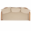 Safavieh Kento Wood 3 Seater Sofa in Natural / Taupe