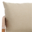 Safavieh Kento Wood 3 Seater Sofa in Natural / Taupe