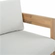 Safavieh Kento Wood 3 Seater Sofa  in Oak / Ivory