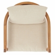 Safavieh Kento Wood Swivel Chair in Natural / Taupe