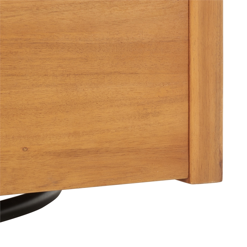 Safavieh Kento Wood Swivel Chair in Natural / Taupe