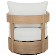 Safavieh Kento Wood Swivel Chair in Oak / Ivory