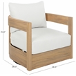 Safavieh Kento Wood Swivel Chair in Oak / Ivory