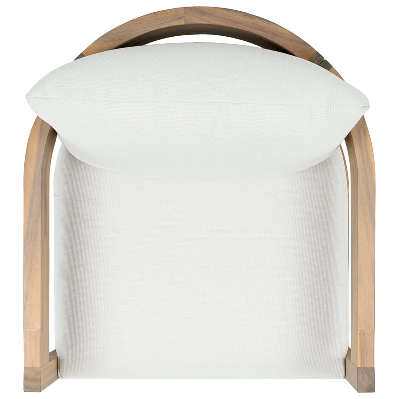 Safavieh Kento Wood Swivel Chair in Oak / Ivory