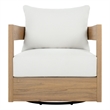 Safavieh Kento Wood Swivel Chair in Oak / Ivory