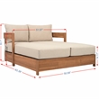 Safavieh Kento Wood Daybed in Natural / Taupe