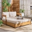 Safavieh Kento Wood Daybed in Natural / Taupe