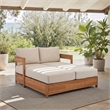 Safavieh Kento Wood Daybed in Natural / Taupe