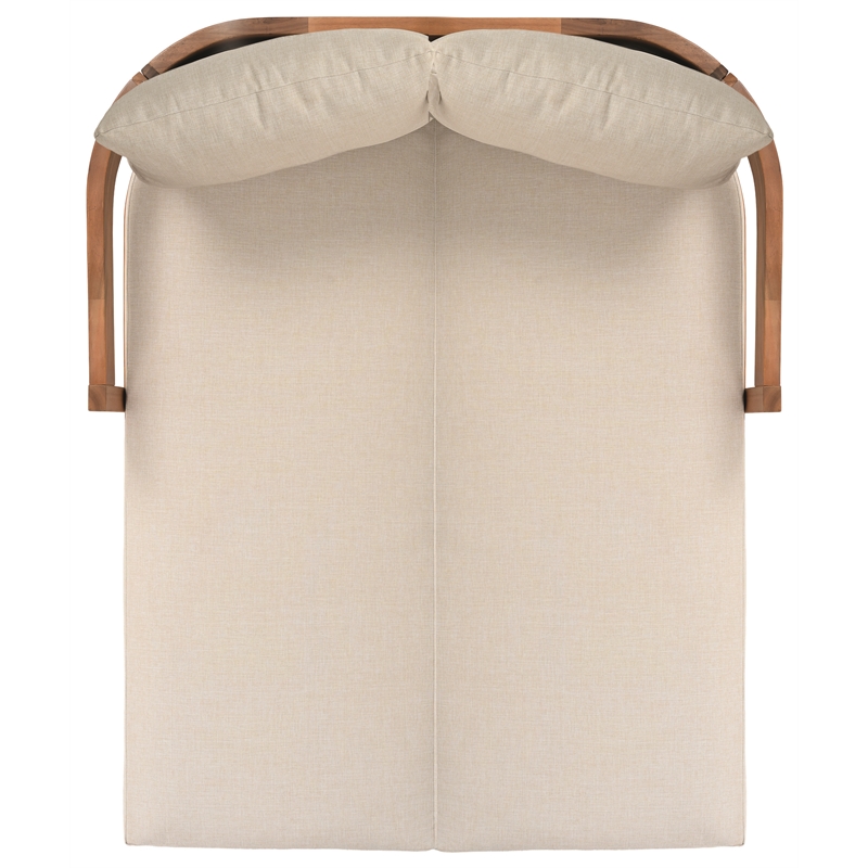 Safavieh Kento Wood Daybed in Natural / Taupe