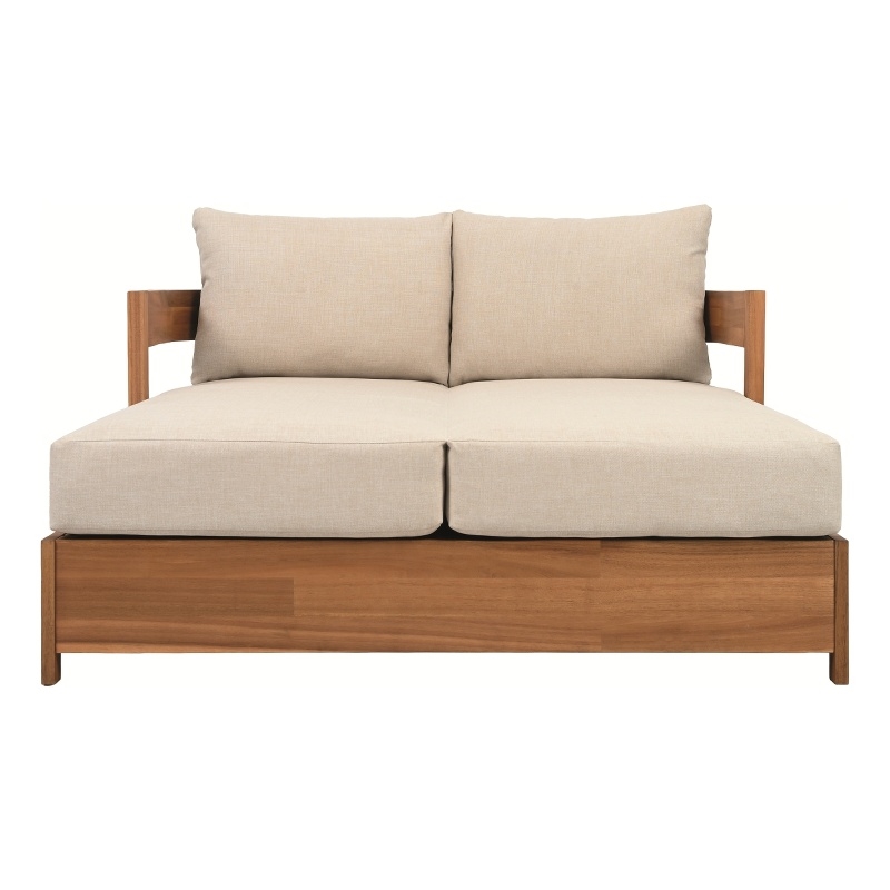 Safavieh Kento Wood Daybed in Natural / Taupe