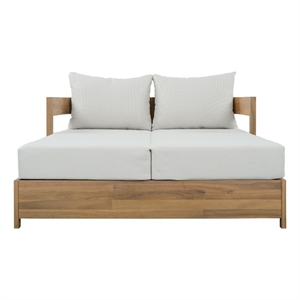 Safavieh Kento Wood Daybed in Oak / Ivory