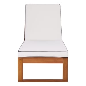 Safavieh Sophie Wood Lounger in Natural / Beige