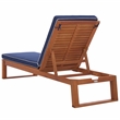 Safavieh Sophie Wood Lounger in Natural / Navy
