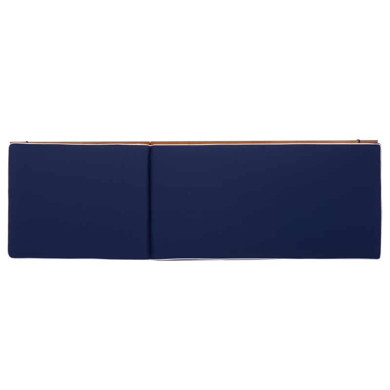 Safavieh Sophie Wood Lounger in Natural / Navy