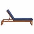 Safavieh Sophie Wood Lounger in Natural / Navy