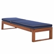 Safavieh Sophie Wood Lounger in Natural / Navy