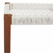 Safavieh Aquina Wood and Fabric Dining Set in Natural / White