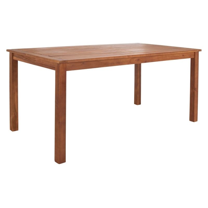 Safavieh Aquina Wood and Fabric Dining Set in Natural / Black