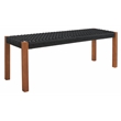 Safavieh Aquina Wood and Fabric Dining Set in Natural / Black
