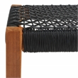 Safavieh Aquina Wood and Fabric Dining Set in Natural / Black