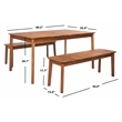 Safavieh Europa Wood and Fabric Dining Set in Natural