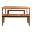 Safavieh Europa Wood and Fabric Dining Set in Natural