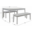 Safavieh Europa Wood and Fabric Dining Set in Gray