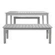 Safavieh Europa Wood and Fabric Dining Set in Gray