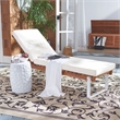 Safavieh Nuca Wood Sunlounger in Natural / White