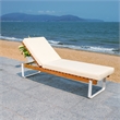 Safavieh Nuca Wood Sunlounger in Natural / White