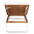 Safavieh Nuca Wood Sunlounger in Natural / White