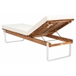 Safavieh Nuca Wood Sunlounger in Natural / White
