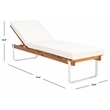 Safavieh Nuca Wood Sunlounger in Natural / White