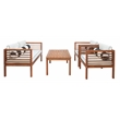 Safavieh Alda 4 Pc Wood Living Set  in Natural / Beige