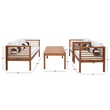 Safavieh Alda 4 Pc Wood Living Set  in Natural / Beige