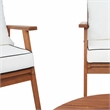 Safavieh Deacon 4 Pc Wood Living Set in Natural / Beige