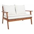 Safavieh Deacon 4 Pc Wood Living Set in Natural / Beige