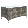 Safavieh Bandele 4Pc Wicker and Rattan Living Set in Gray / Brown / White