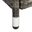 Safavieh Bandele 4Pc Wicker and Rattan Living Set in Gray / Brown / White