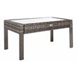 Safavieh Bassey 4Pc Wicker and Rattan Living Set in Gray / Brown / White