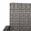 Safavieh Bassey 4Pc Wicker and Rattan Living Set in Gray / Brown / White