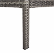Safavieh Bassey 4Pc Wicker and Rattan Living Set in Gray / Brown / White