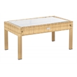 Safavieh Bassey 4Pc Wicker and Rattan Living Set in Natural / White