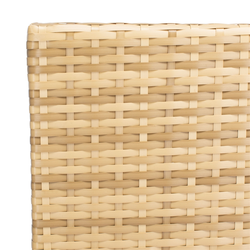Safavieh Bassey 4Pc Wicker and Rattan Living Set in Natural / White