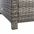 Safavieh Vellor 4 Pc Wicker and Rattan Living Set in Gray / Brown / White