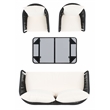 Safavieh Jorda 4Pc Steel and Fabric Living Set in Black / Beige